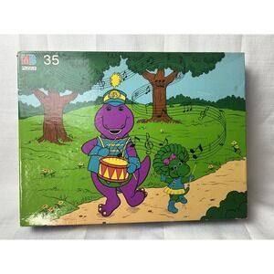 Vintage Barney Floor Puzzle 35 Piece 1993 Milton Bradley Company